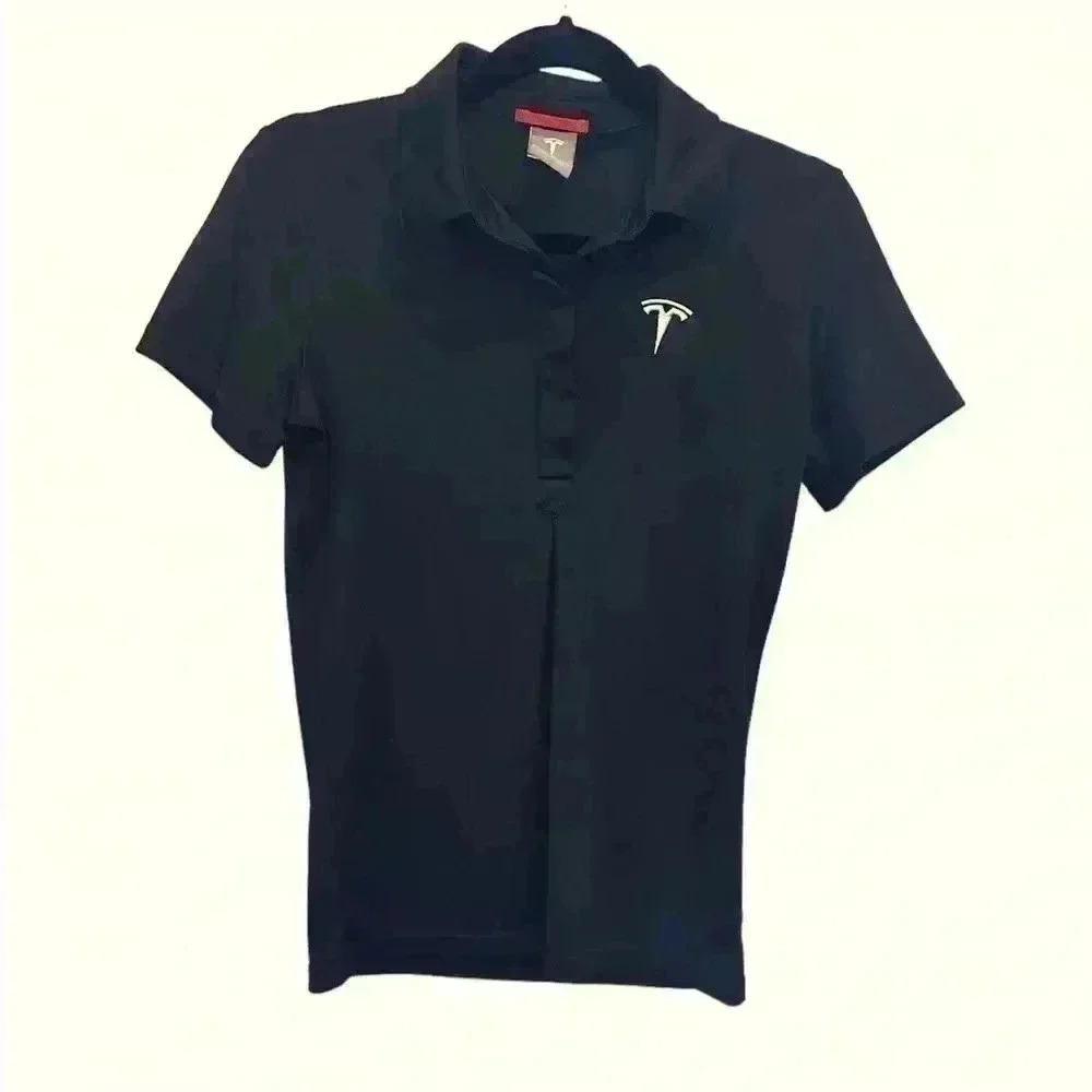 Tesla Women's Athletic‎ Polo Shirt | Black | SZ XS